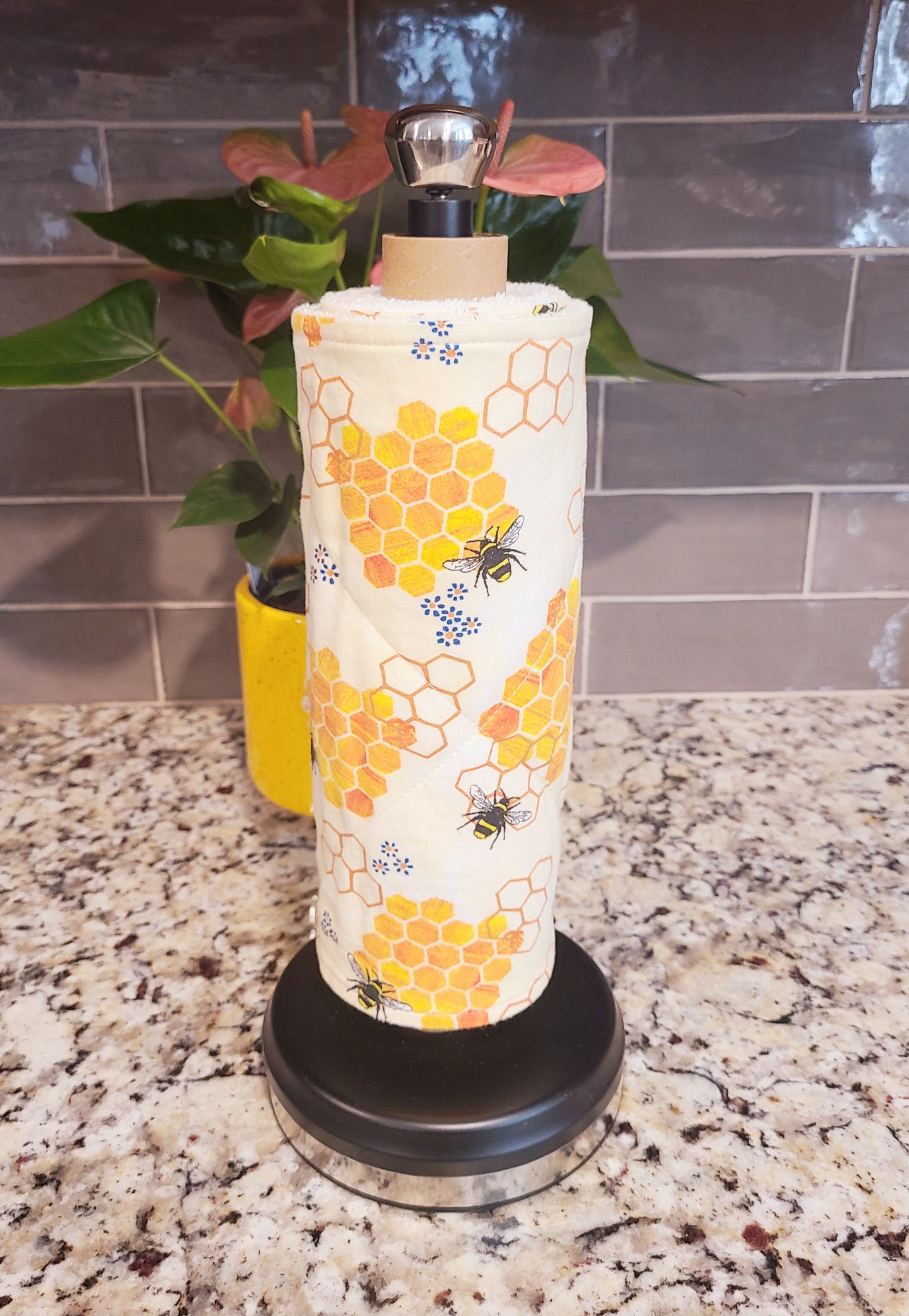Paperless Towel: Bees in Honeycomb