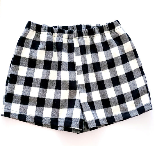Comfort Shorts:  Checkered Dark Charcoal