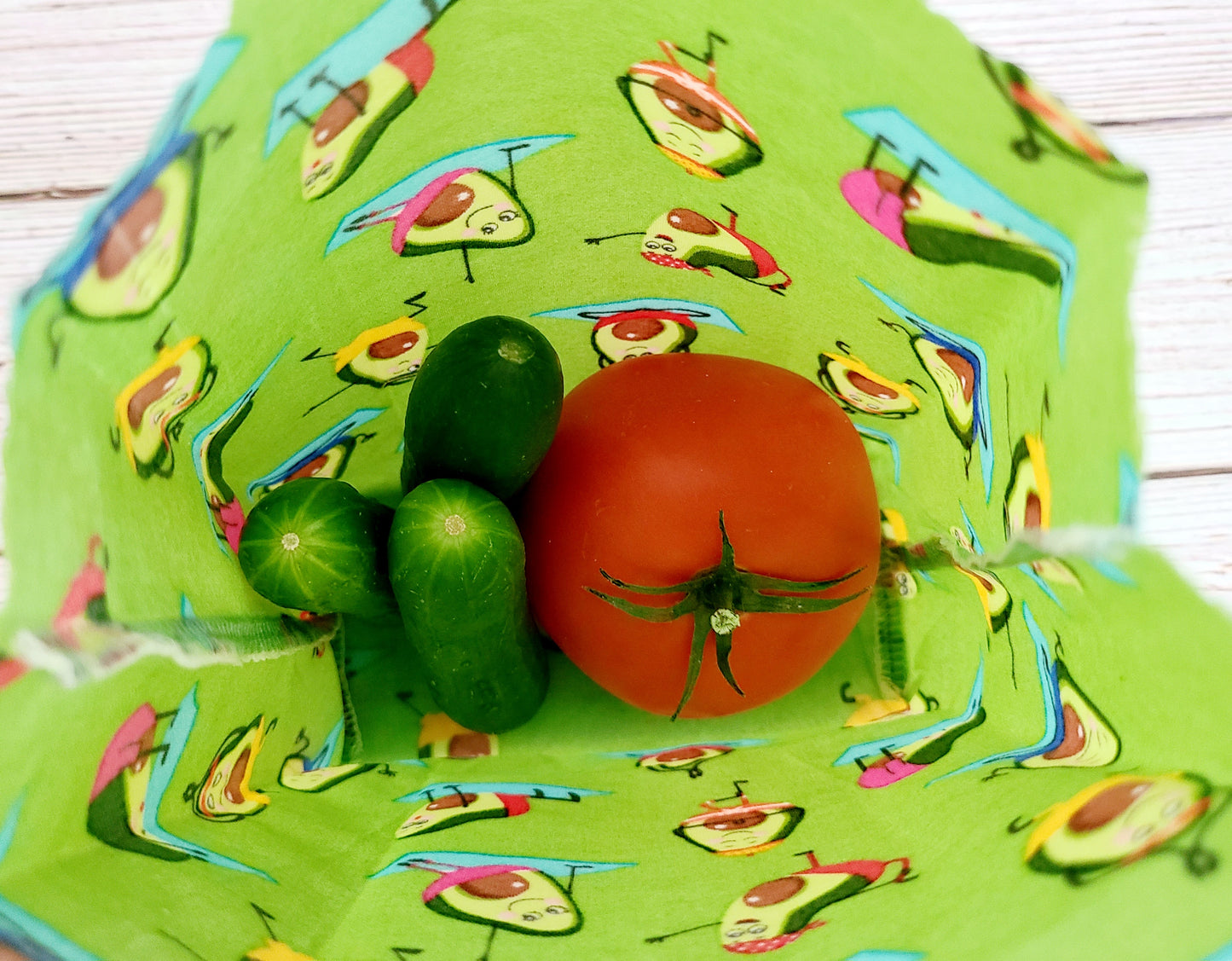 Beeswax Food Bag: Yoga Avocadoes
