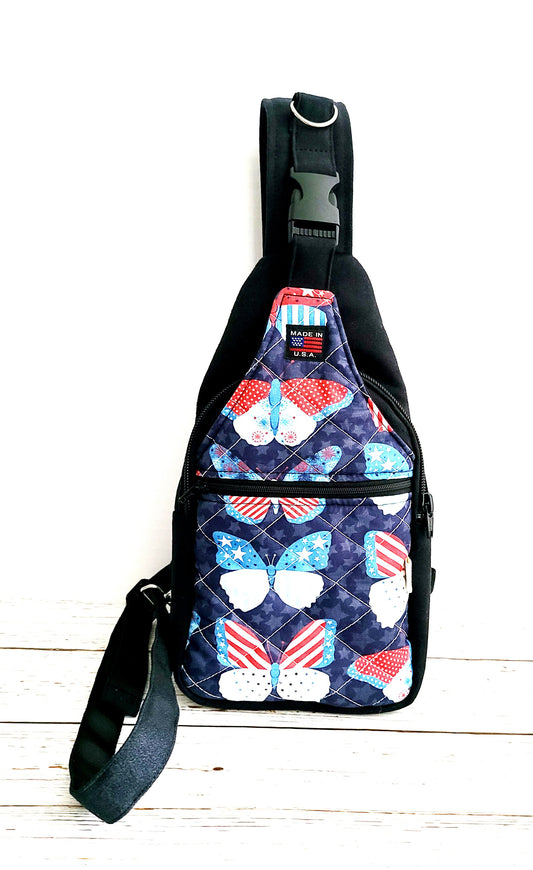Sling Bag:  Butterfly on Black