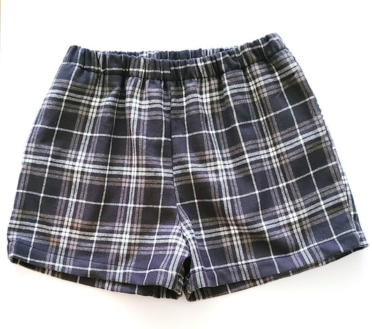 Comfort Shorts:  Checkered Dark Charcoal