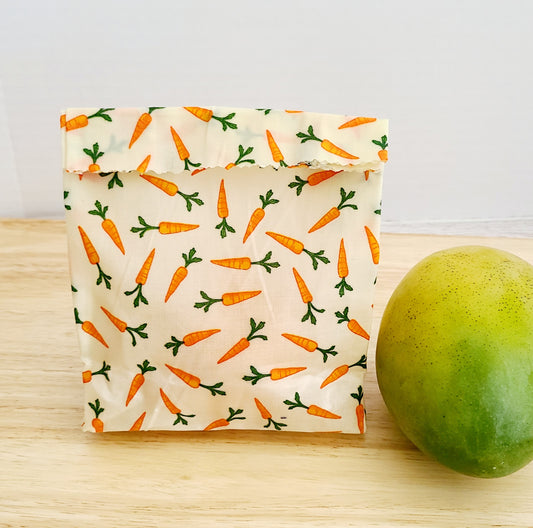 Beeswax Food Bag:  Carrots