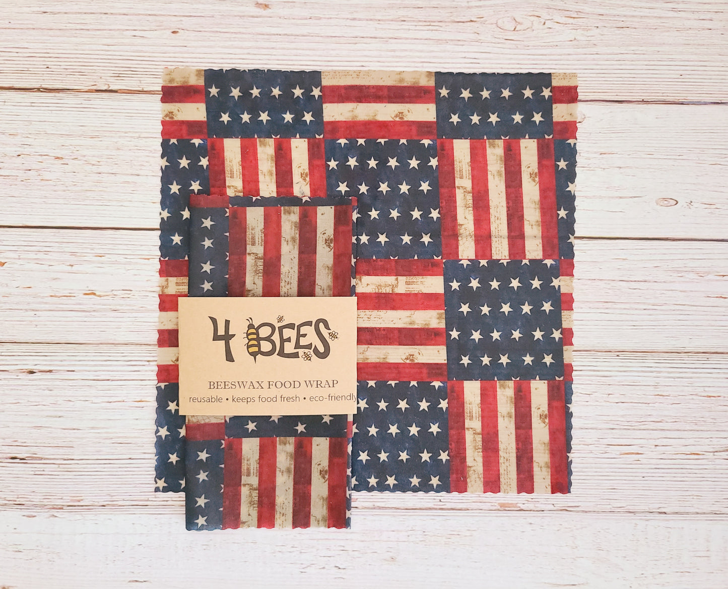 Beeswax Food Wrap:  Patriotic Prints