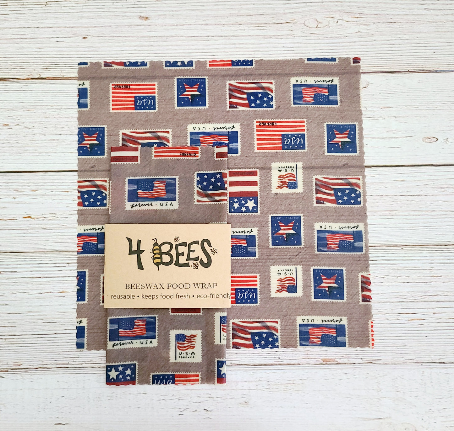 Beeswax Food Wrap:  Patriotic Prints